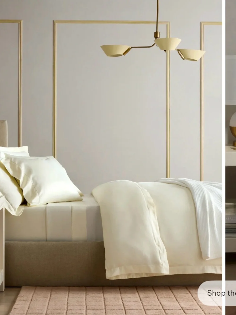 Quince LIKE NEW Signature Ivory Giza Cotton Sateen Duvet Cover